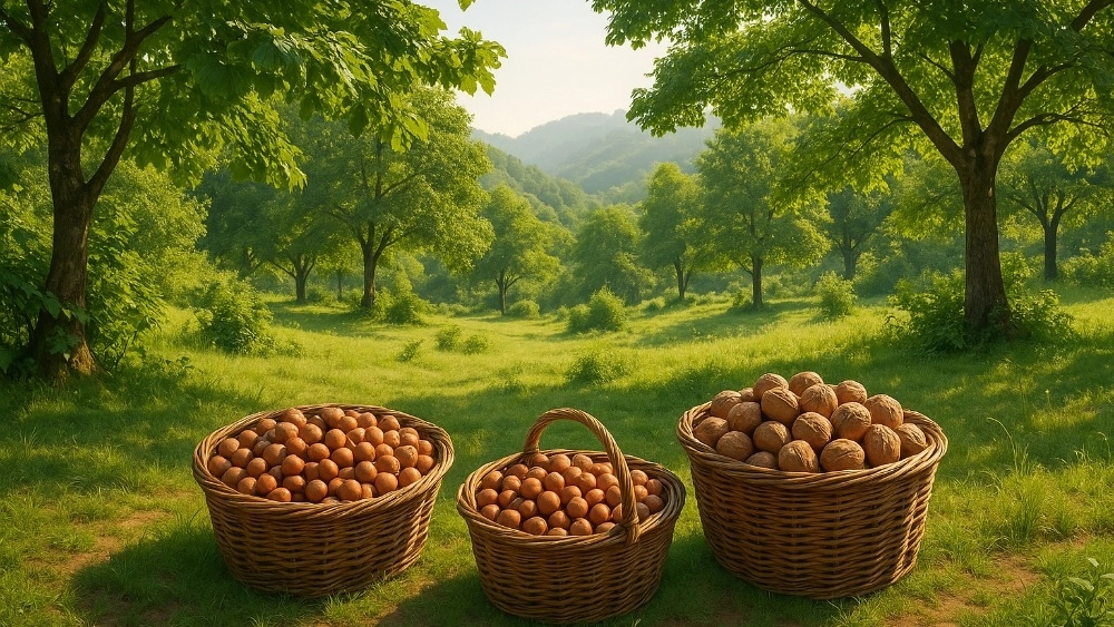 تجربه چیدن فندق و گردو در اشکورات