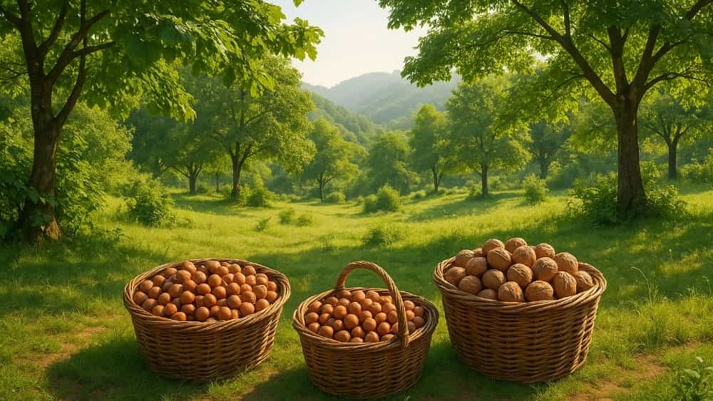 تجربه چیدن فندق و گردو در اشکورات